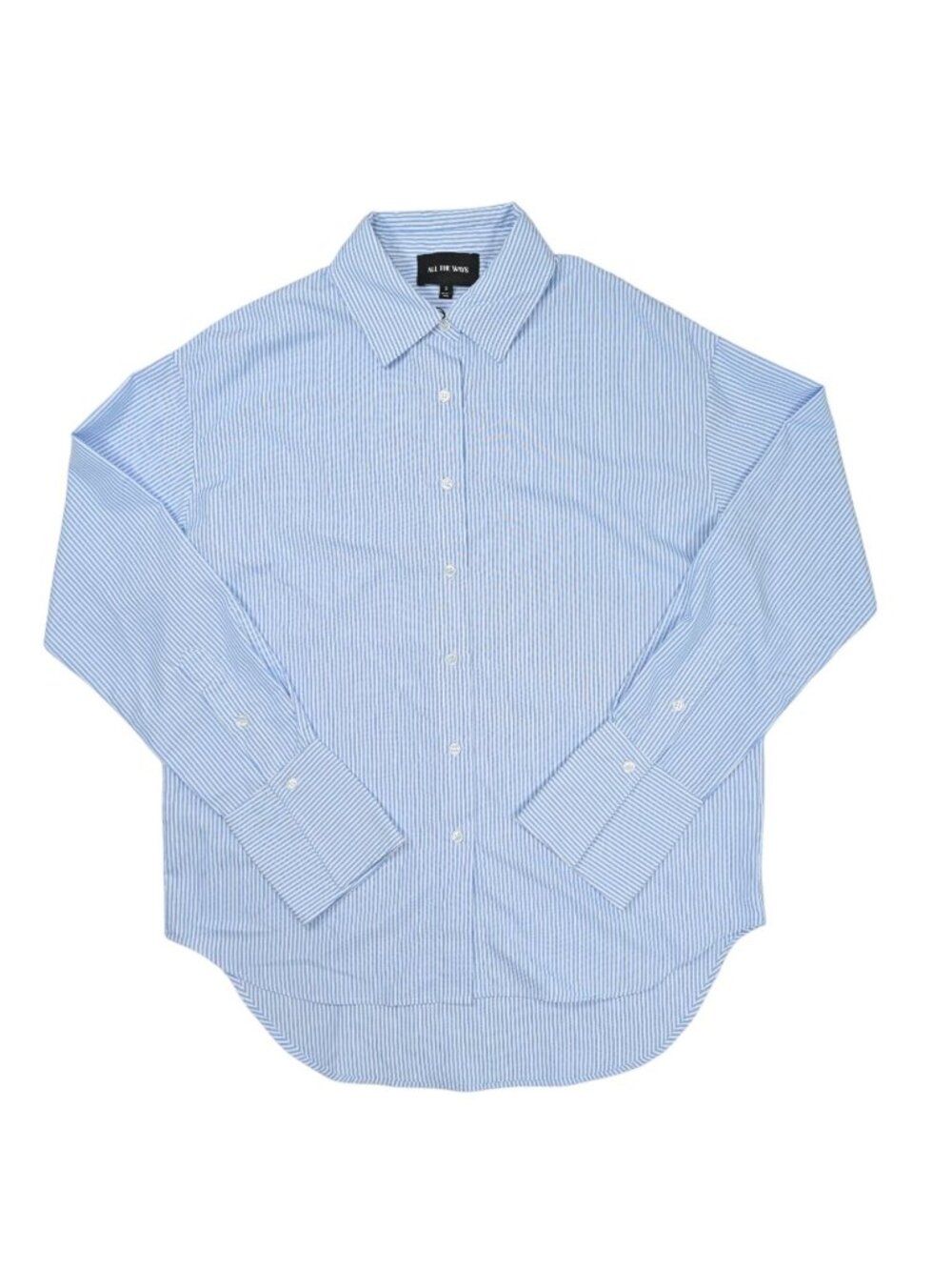 All The Ways Misha Button-Up Top in Blue